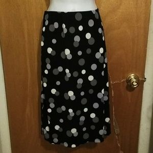 Black white and grey fllair skirt